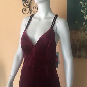 Sequin Hearts purple velvet gown size 15